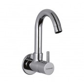 sink cock with extended swivel spout (wall mounted)