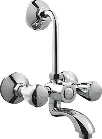 wall mixer with provision for overhead shower with 115 mm long bend pipe