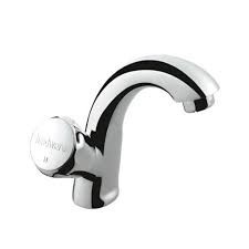 Swan neck tap with left hand operating knob