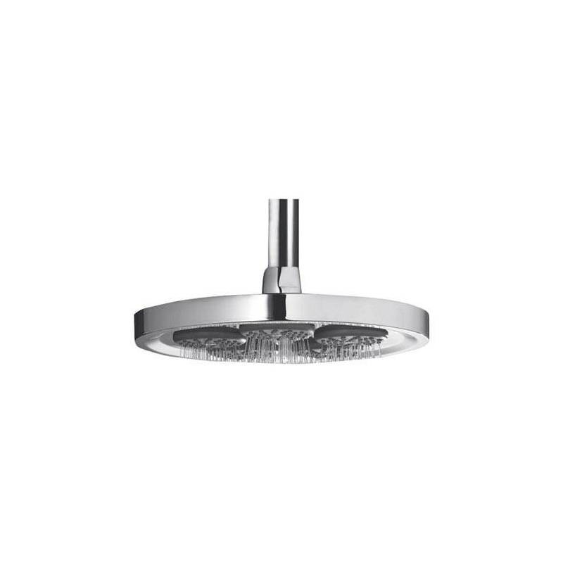 single flow overhead shower with 5 jets