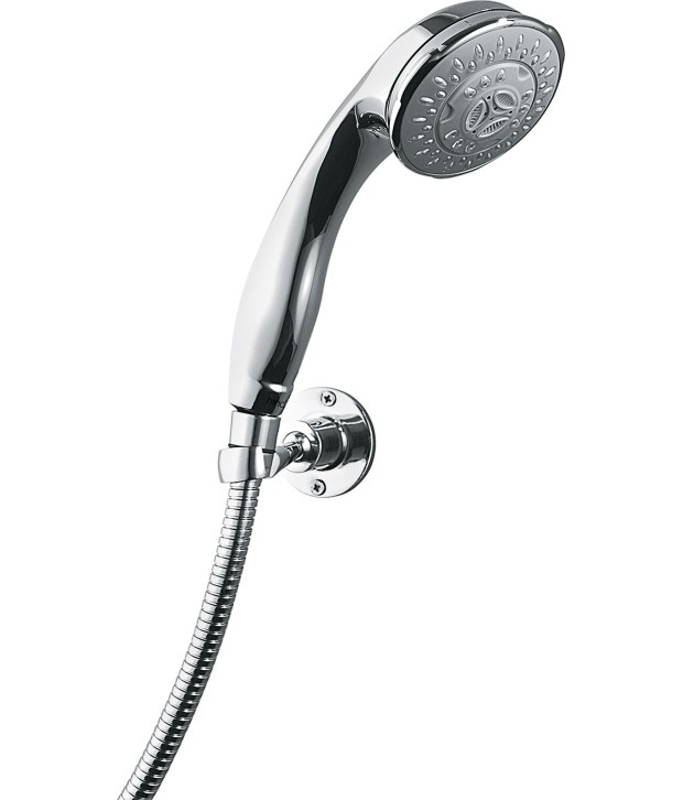 5 flow hand shower with 1.5 m flexible tube with hook   