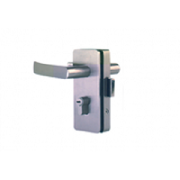 Hardwyn Euro Mortise Handle With Lock, Brushed Nickel (BN), HEML 55