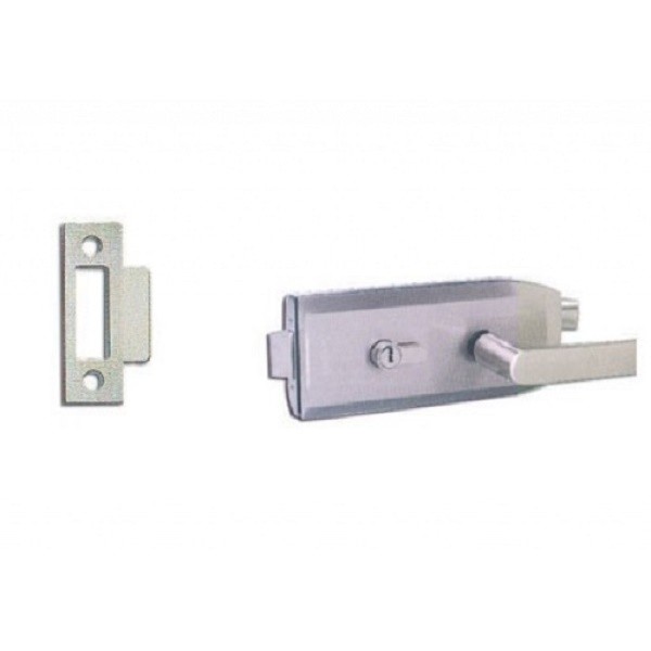 Hardwyn Euro Mortise Handle With Lock, Brushed Nickel (BN), HEML 56