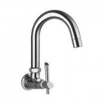 sink cock with normal swivel spout & wall flange (wall mounted)