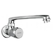 sink cock with swivel casted spout (wall mounted)