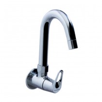 sink cock with swivel casted spout (wall mounted)