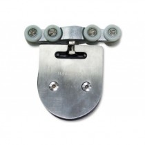 Hardwyn Slider Sliding Fitting For Glass Hanging Wheel, Qiron, Red Bronze & Bronze, HEGSF-5