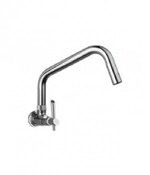 sink cock with swivel extended spout (wall mounted)