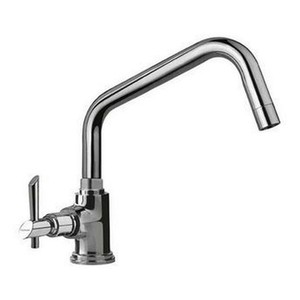 Sink cock with extended swivel spout (table mounted)