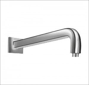 shower arm square 450 mm long with wall flange