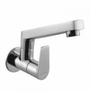 sink cock with swivel casted spout (wall mounted)