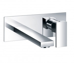 Single lever basin mixer wall mounted